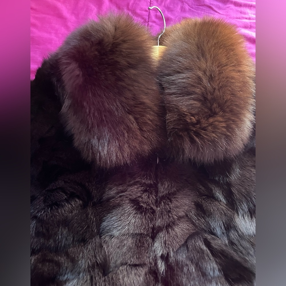 Chocolate brown mink coat very good condition